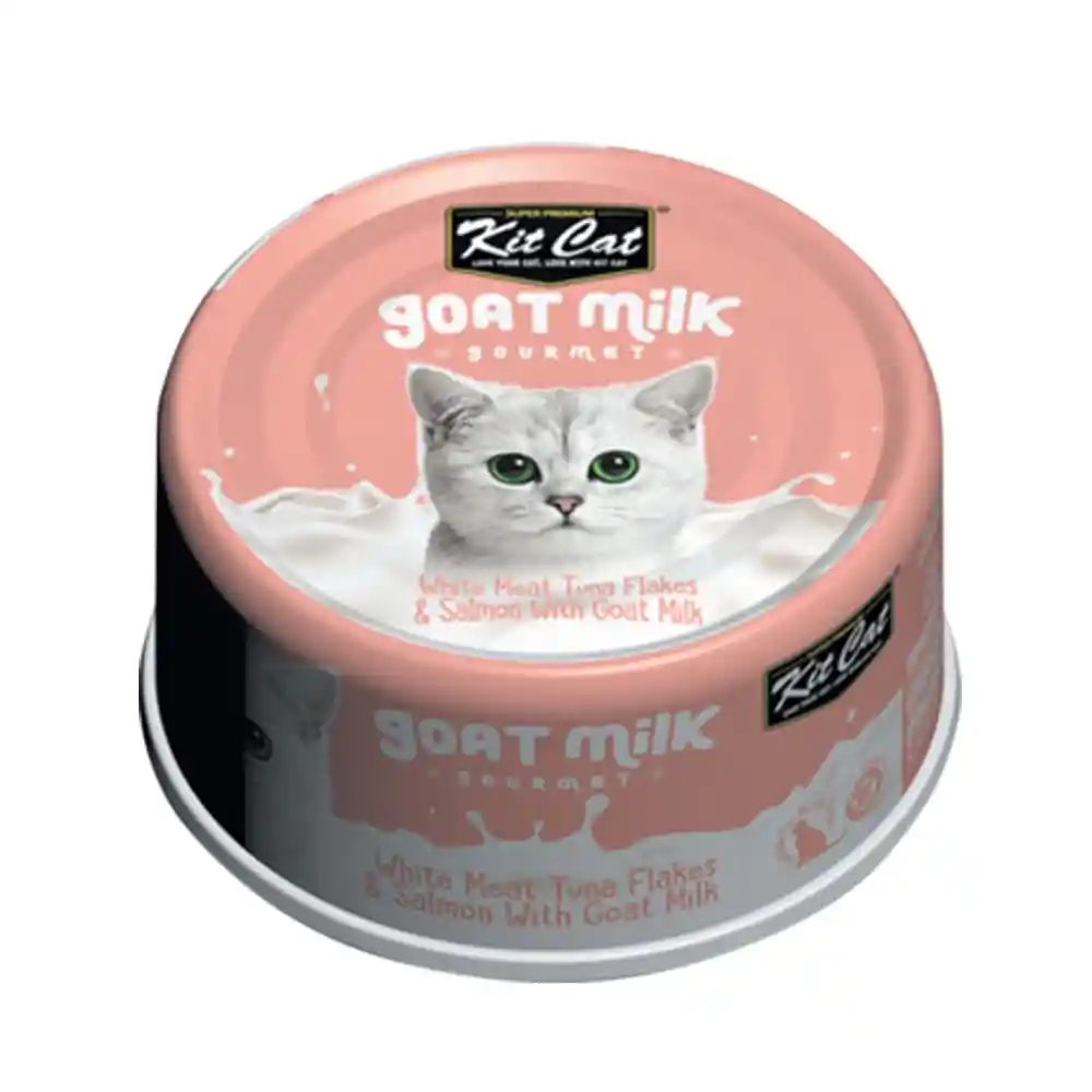 Lata Kit Cat Goat Milk Gourmet Tuna & Salmon 70gr