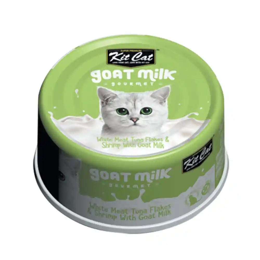 Lata Kit Cat Goat Milk Gourmet Tuna & Shrimp 70gr