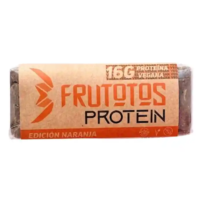 Barra Protein Vegana Naranja - Barrita Proteina Frutotos