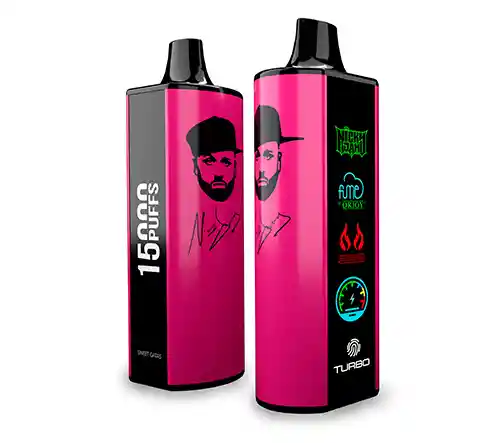 Vaper Fume Nicky Jam 15.000 Puff 0% Nic Sweet Gatas (strawberry Banana)