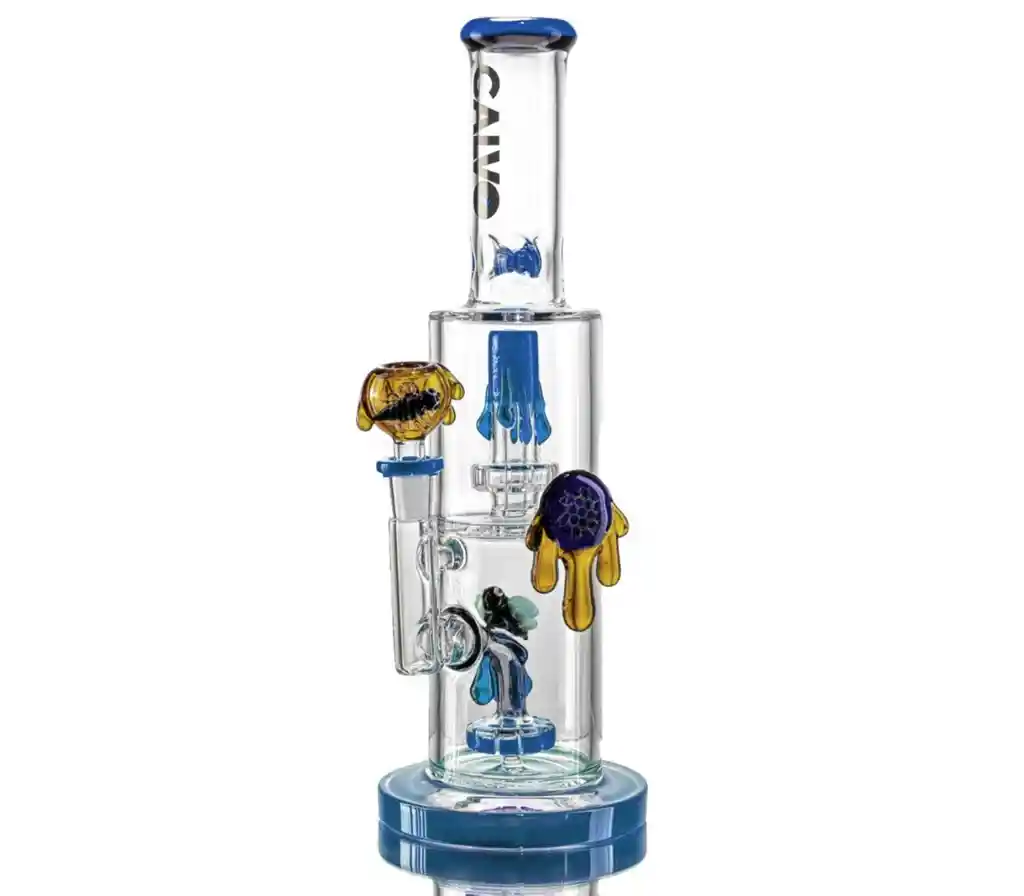 Bong Calvo Glass Abeja Azul 35 Cm