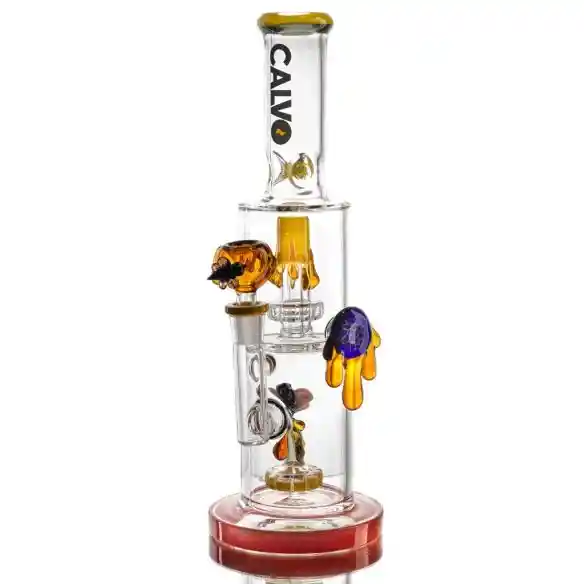 Bong Calvo Glass Abeja Ambar 35 Cm