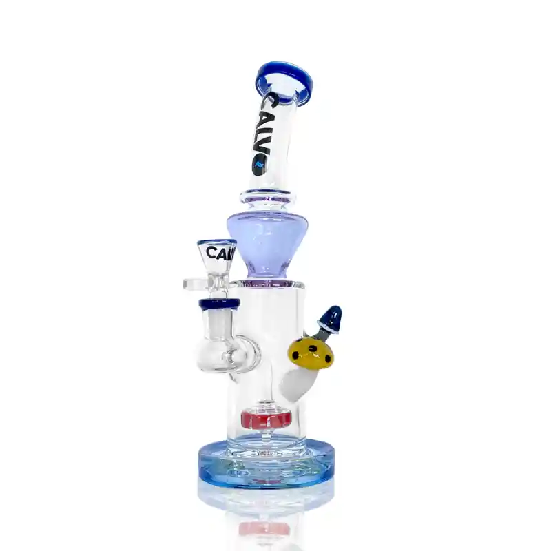 Bong Calvo Glass Doble Fungus Azul 28cm