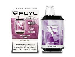 Vaporizador Desechable Vape Dinner Lady Fuyl Raspberry Cola 0% Nic 8000 Puffs