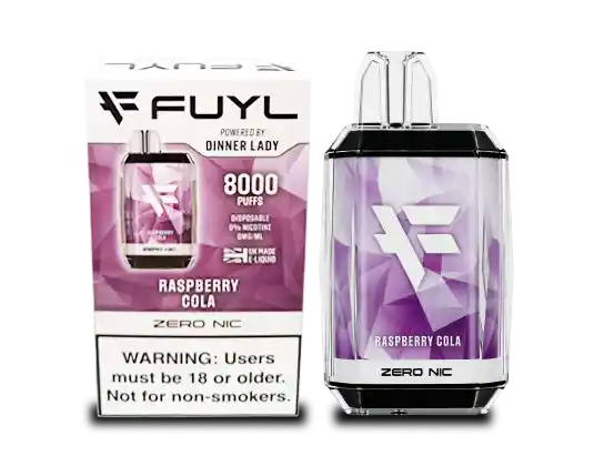 Vaporizador Desechable Vape Dinner Lady Fuyl Raspberry Cola 0% Nic 8000 Puffs