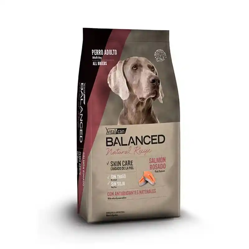 Balanced Natural Recipe Salmon Rosado Perro 15 Kg.