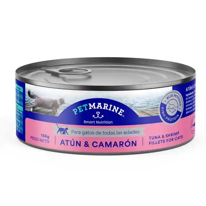 Pet Marine Lata Atun-camarón Para Gatos 156gr