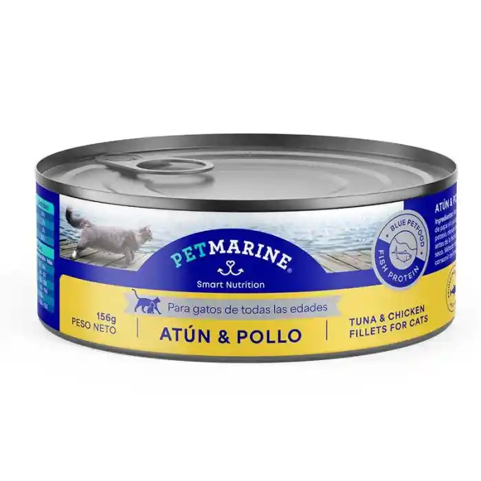 Lata Petmarine Atun Y Pollo 156 Gr