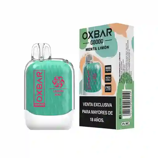 Vaporizador Oxbar 8000 Puffs 5% - Menta Limón