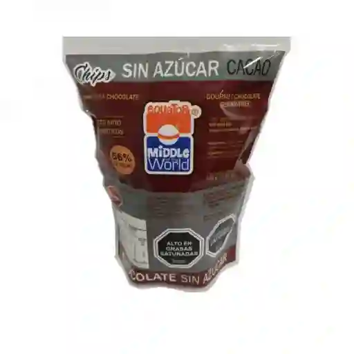 Chips De Chocolate 56% Cacao Sin Azúcar (1kg) Middle Of The World