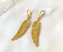 Aros Oro Plumas