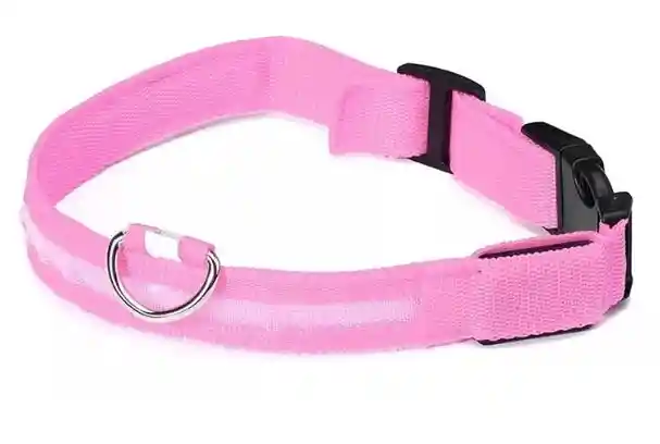 Collar Con Luz Led Rosado Talla L