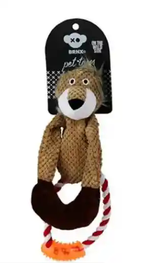 Brnx - Juguete Plush Cuerda Leon Xl Para Perros