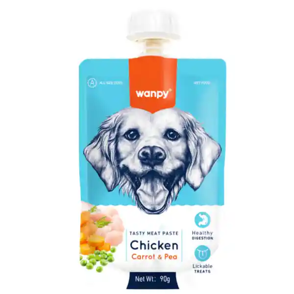 Wanpy Meat Paste Dog Chicken Carrot Pea 90 G