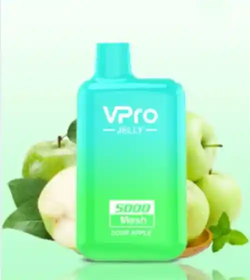 Vaper Vpro Jelly Sour Apple 5000 Puffs Con Nicotina 5%