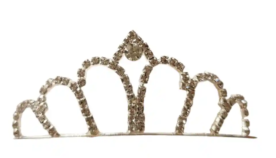 Diademas U Tiara De Diamantes De Imitación Brillantes 3.5xm Altura