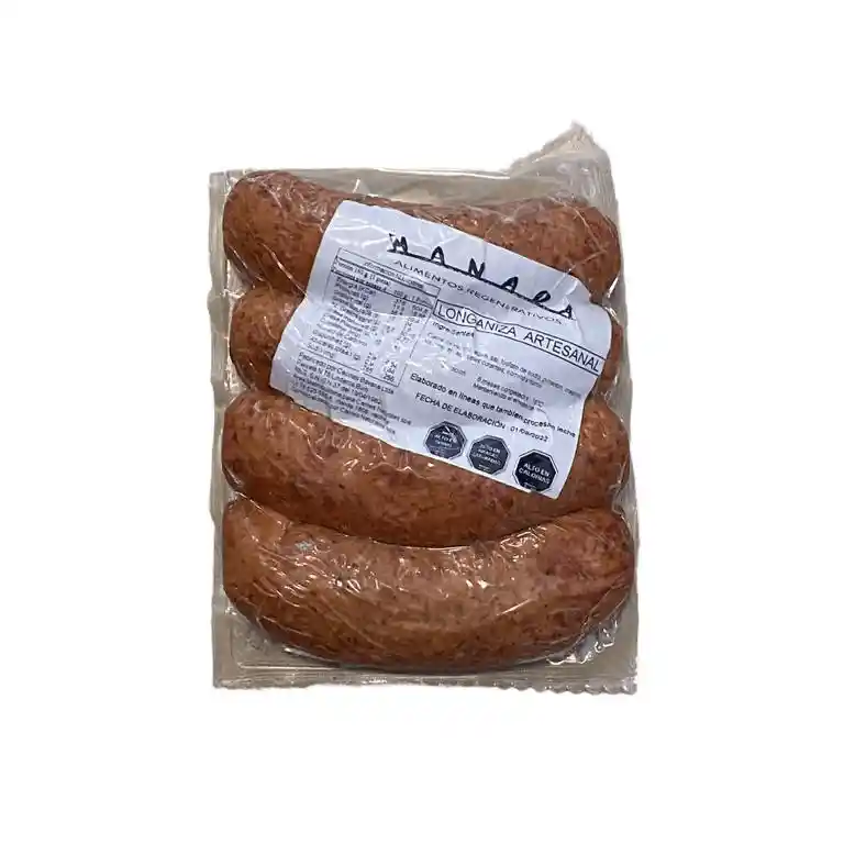 Longaniza Artesanal De Vacuno 380 G Marca Manada