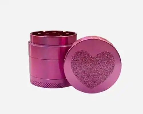 Moledor Rosa Corazón - 4 Piezas - Diámetro 40 Mm