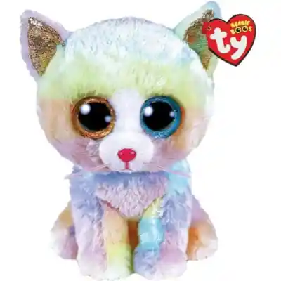 Ty Peluche Beanie Boos Heather Gato Ojos De Colores Mediano 36454