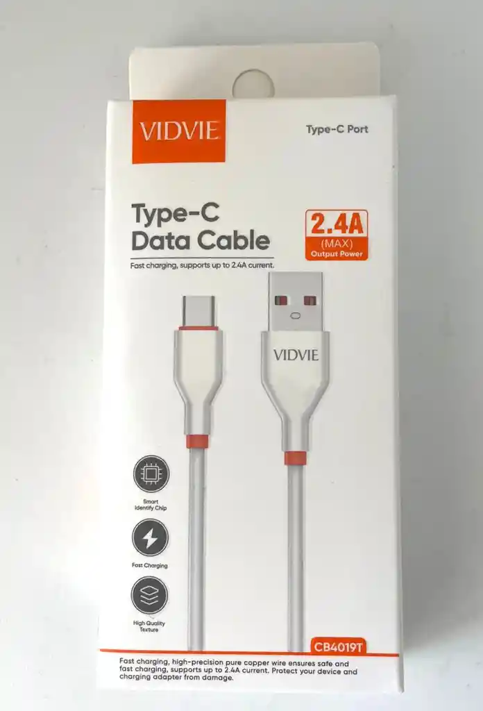 Cable Tipo C Blanco 100cm Cb4019t