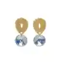 Aros Cristal Austriaco Aurore Boreale Colgante Enchapado Oro 18k