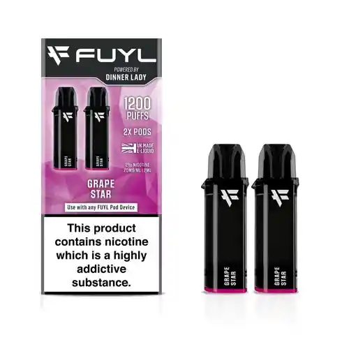 Fuyl Pod - Grape Star 1200 Puffs (2x600puff) - Fuyl By Dinner Lady