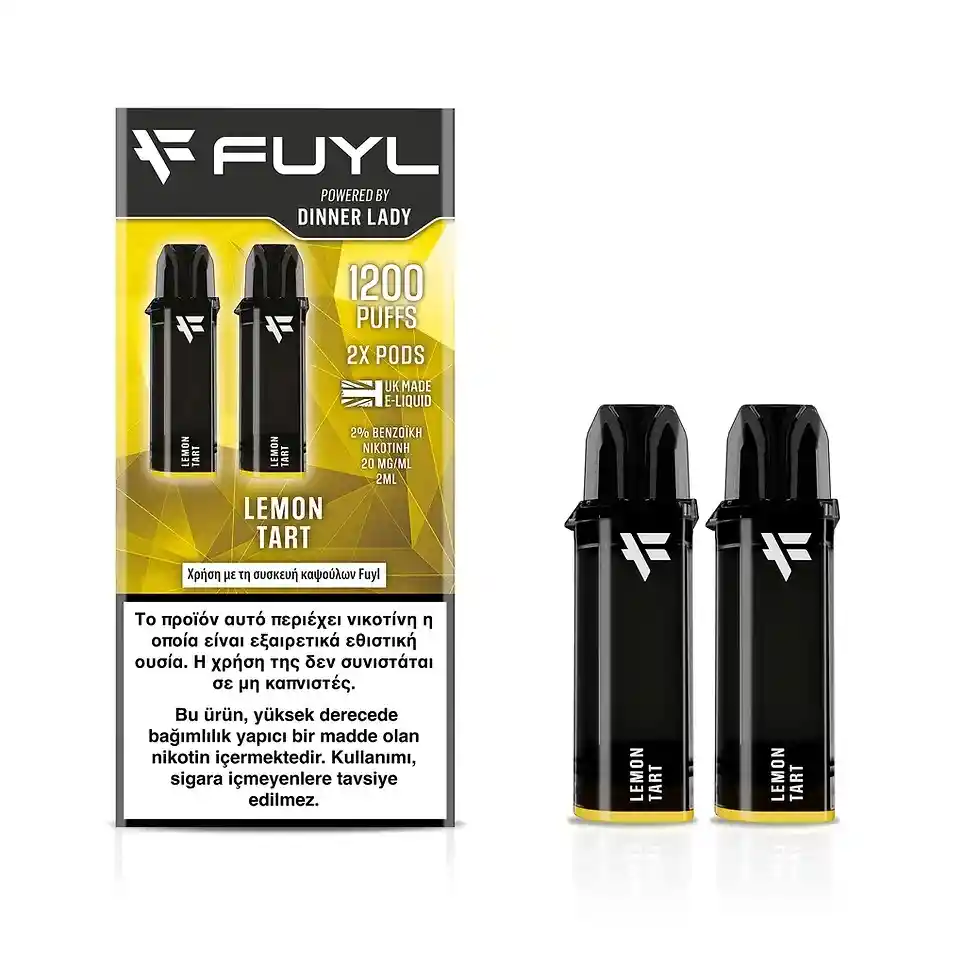 Fuyl Pod - Lemon Tart 1200 Puffs (2x600puff) - Fuyl By Dinner Lady