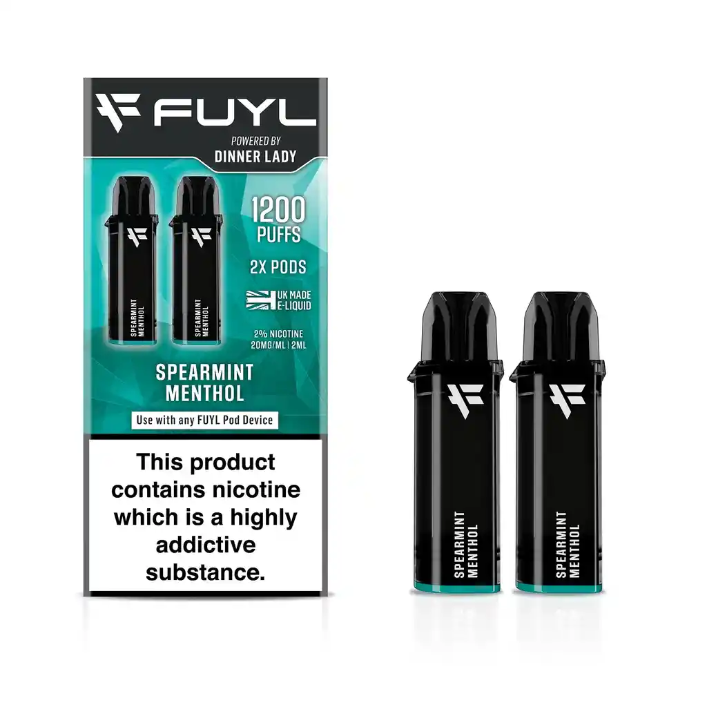 Fuyl Pod - Spearmint Menthol 1200 Puffs (2x600puff) - Fuyl By Dinner Lady