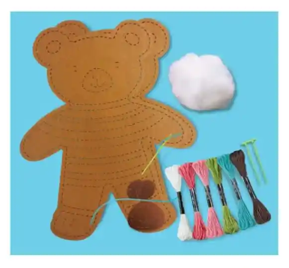 4m Kit Manualidad Bordado Oso De Peluche