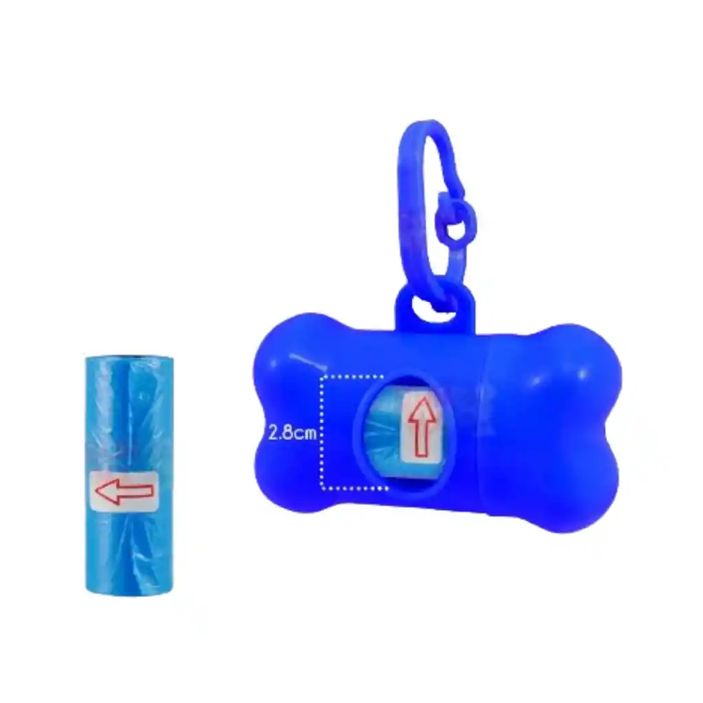 Dispensador De Bolsas Para Desechos De Mascotas + 2 Rollo De 15 Bolsitas