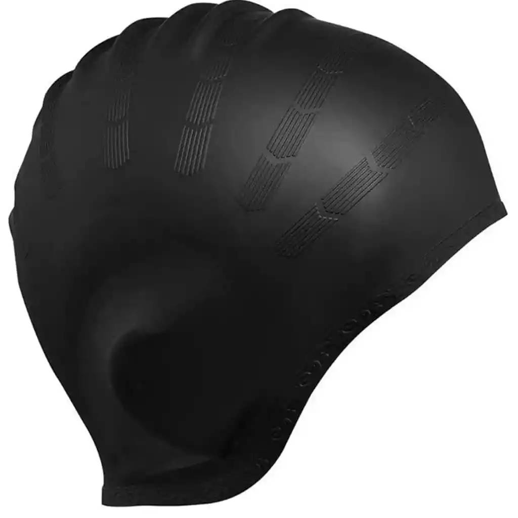 Gorro Natacion Seal Earpocket Silicona Negro (con Proteccion Oidos)