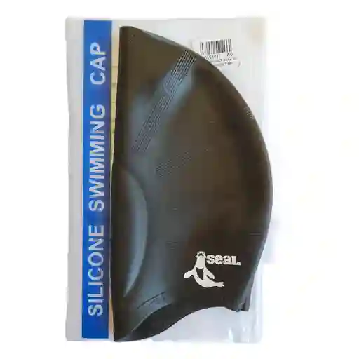 Gorro Natacion Seal Earpocket Silicona Negro (con Proteccion Oidos)