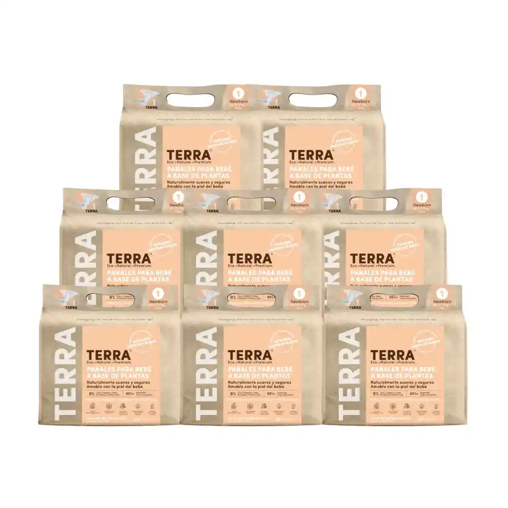 Pañales Terra Biodegradables Caja Talla Rn 192 Uns
