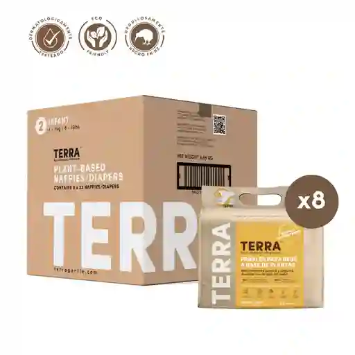 Pañales Terra Biodegradables Caja Talla P 176 Uns