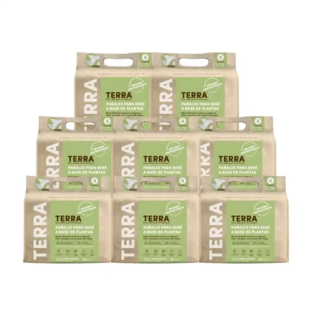 Pañales Terra Biodegradables Caja Talla G 144 Uns