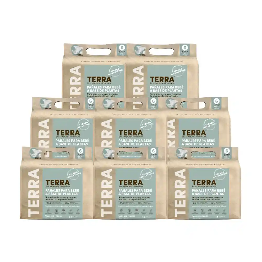 Pañales Terra Biodegradables Caja Talla Xxg 112 Uns