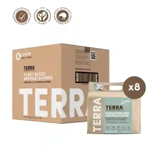 Pañales Terra Biodegradables Caja Talla Xxg 112 Uns