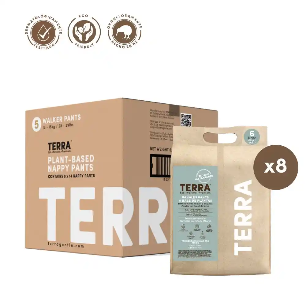 Pants Terra Biodegradables Caja Talla Xxg 96 Uns