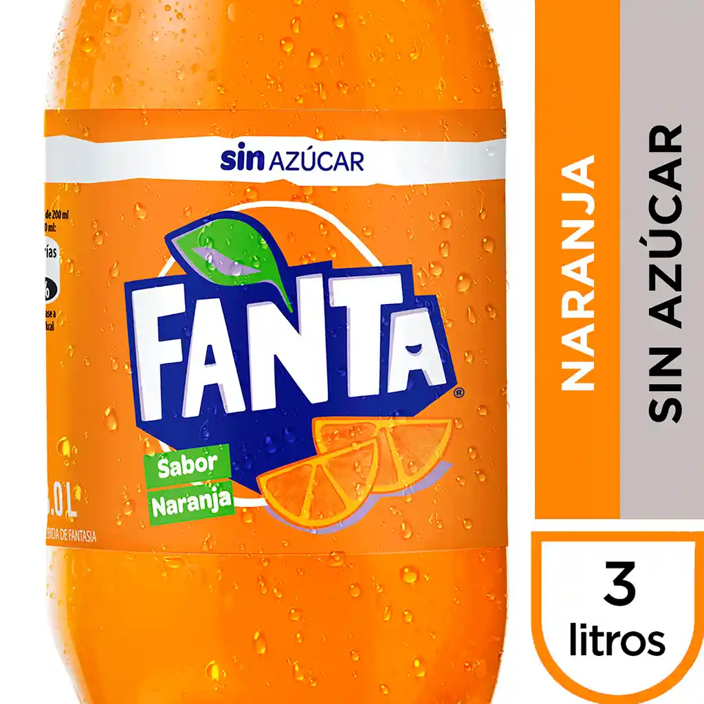 Fanta Sin Azucar 3 Litros