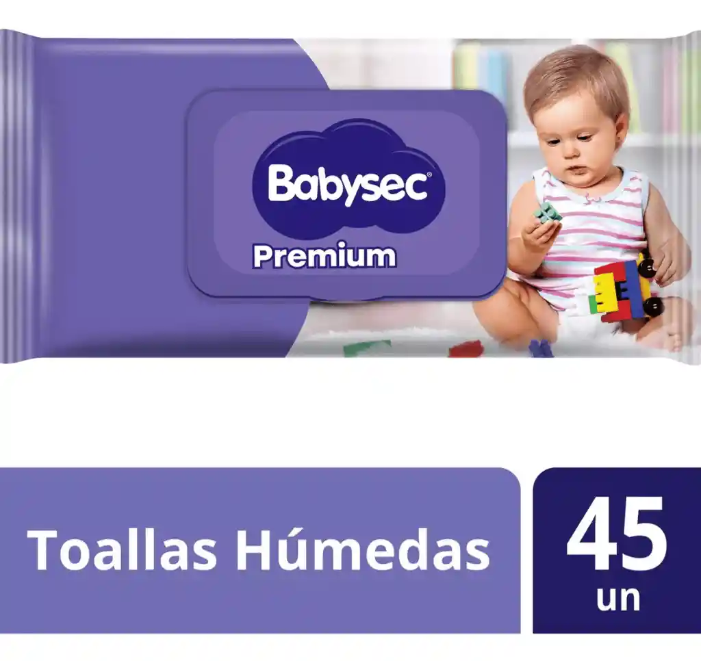 Toallitas Húmedas Babysec - Aloe Vitamina - 45 Unidades