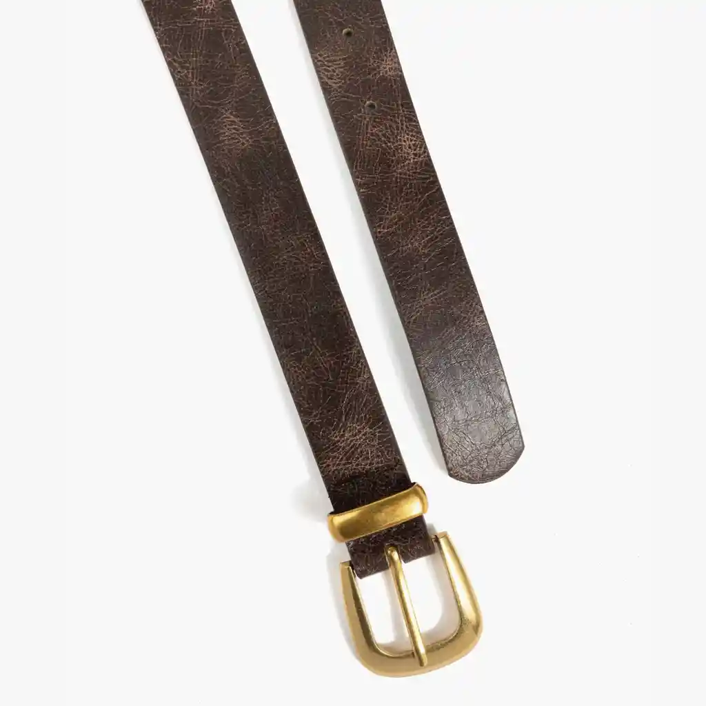 Cinturón Mujer Efecto Lavado M/l Café