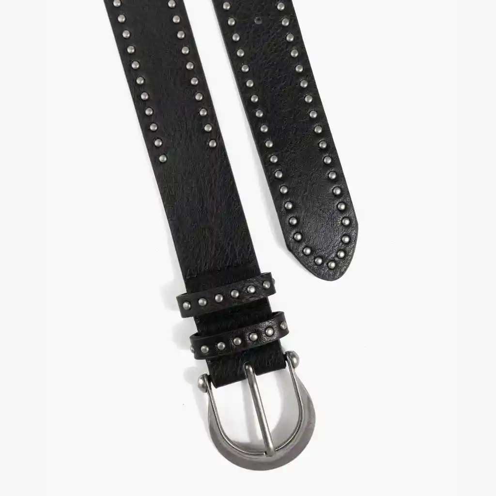 Cinturón Mujer Tachas M/l Negro