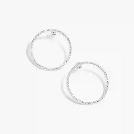 Aros Mujer Circulares Plateado