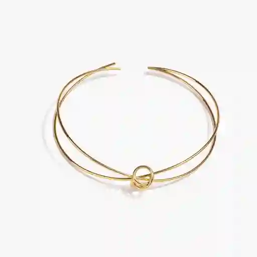 Collar Mujer Choker Ajustable Dorado