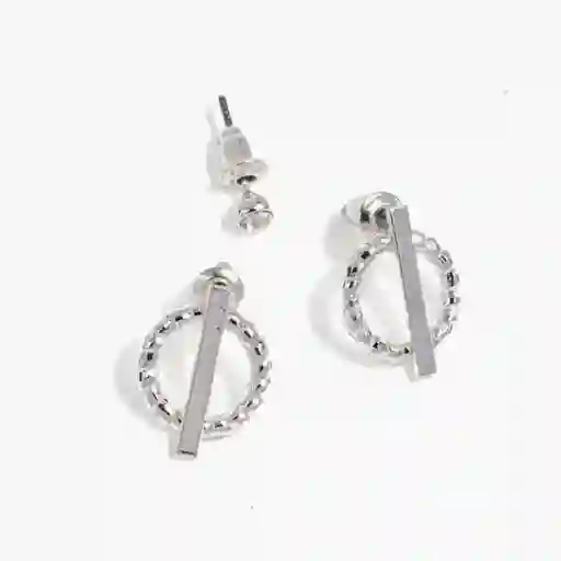 Set Aros Mujer Circulares Plateado