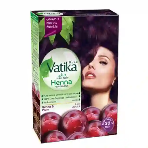 Vatika Henna Tintura Coloración Ciruela 6 Sachets