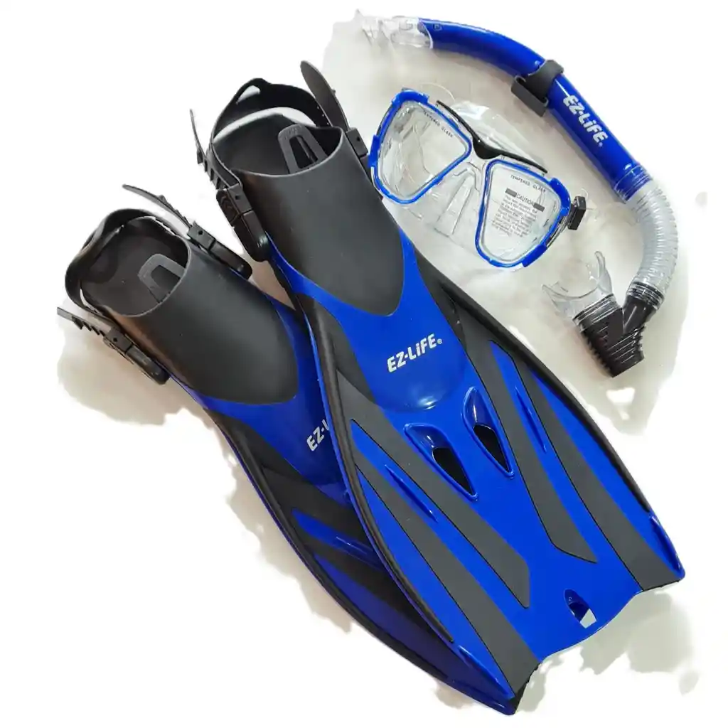 Mascara+snorkel+altas Xm-xl Ez-life Azul Set 6248