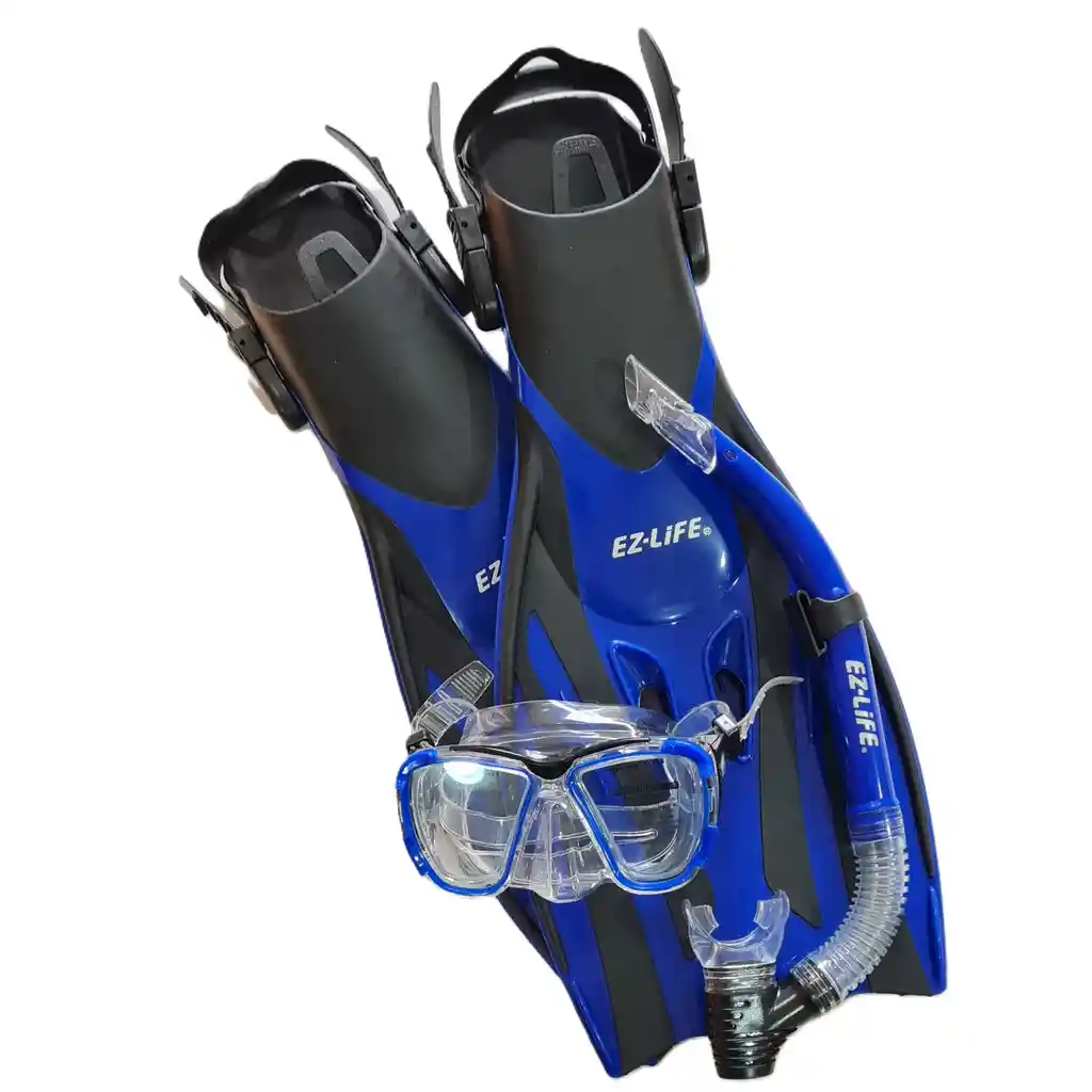 Mascara+snorkel+altas Xm-xl Ez-life Azul Set 6248