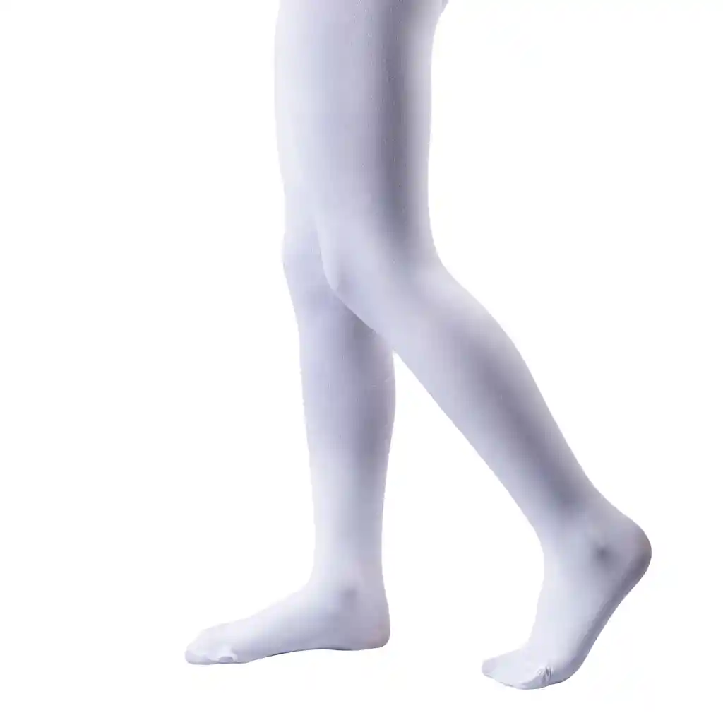 Panty Opaca Elasticada De Niña 80 Denier 11-14 Años Blanco