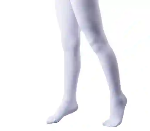 Panty Opaca Elasticada De Niña 80 Denier 11-14 Años Blanco